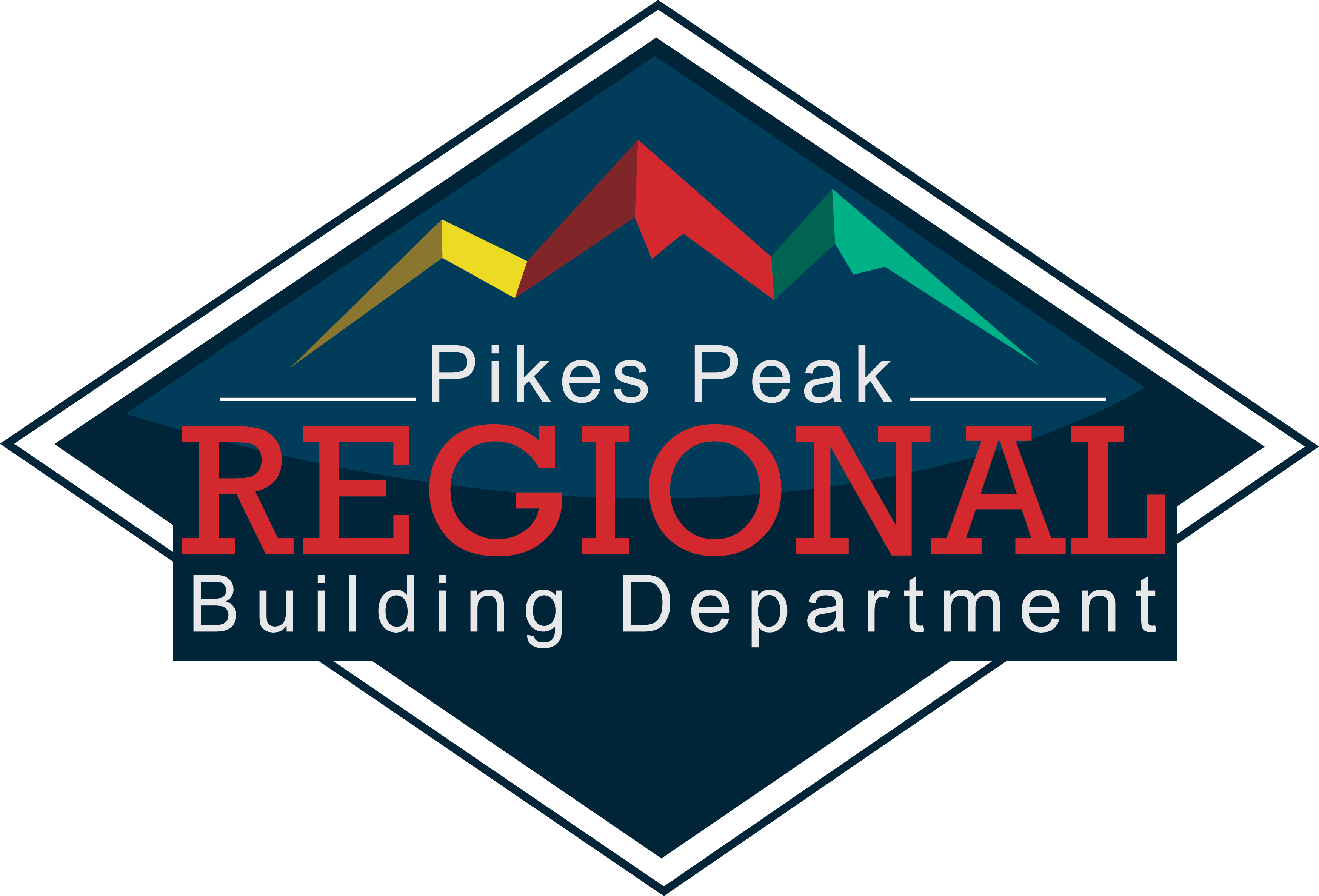 Pikes peak regional building department logo.