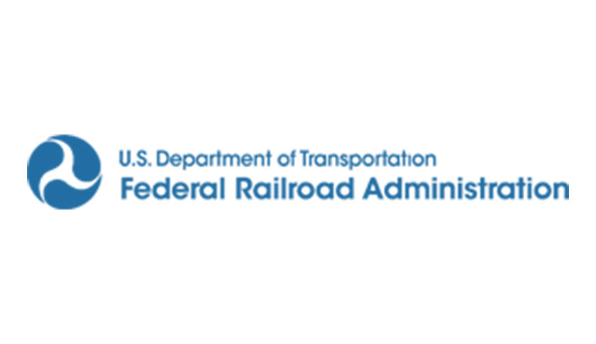 The u s department of transportation federal railroad administration logo.