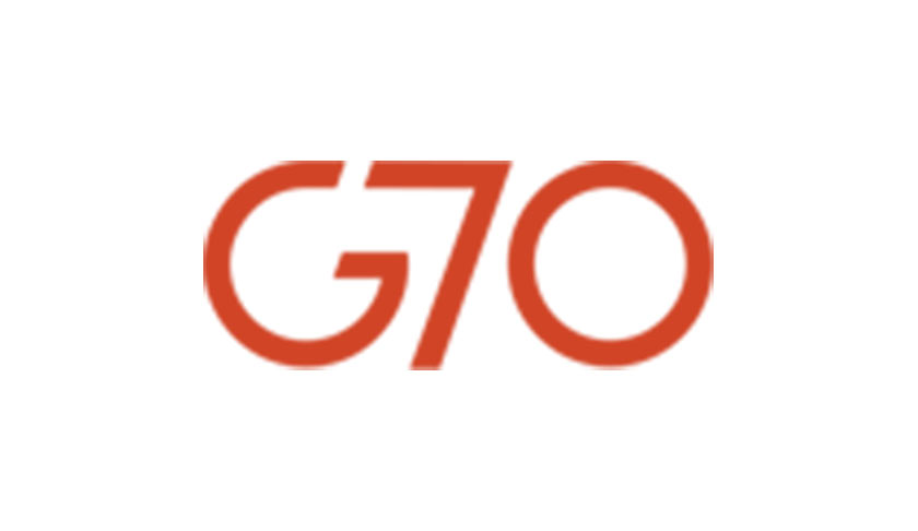A logo with the word g70 on it.