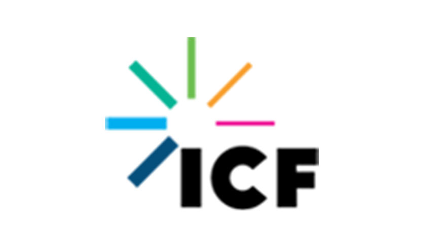 The icf logo on a white background.