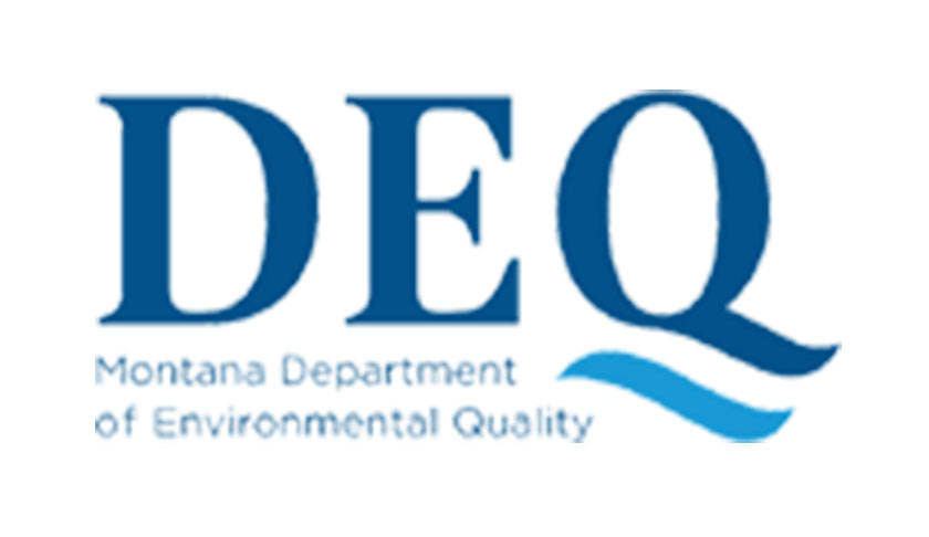 The logo for the mt deq.