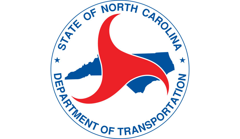 The state of north carolina department of transportation logo.