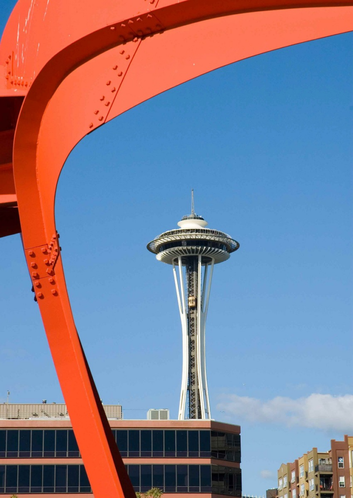 Artsy shot of the Space Needle in Seattle. It’s not a capital but it does employ AI in government transforming public service delivery